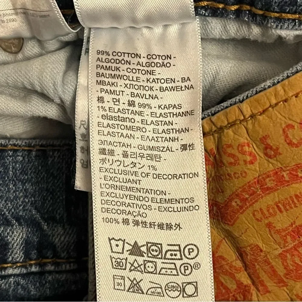 Levi’s 505 Regular Fit Jeans Glowing - Medium Wash - Stretch Size W38 x L30